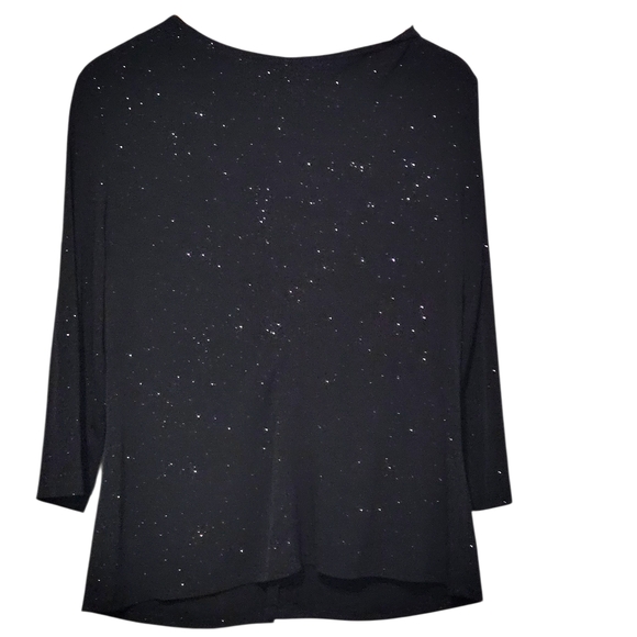 Laura Elegant Black Sparkly Top XL - Picture 4 of 6